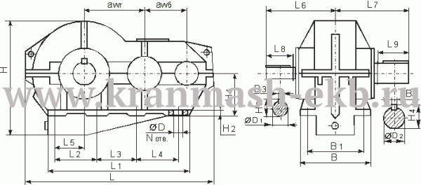 Редуктор Ц2У 315К